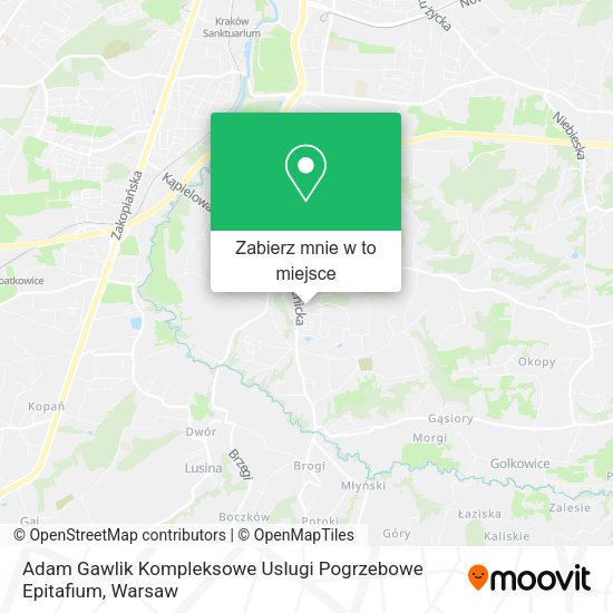 Mapa Adam Gawlik Kompleksowe Uslugi Pogrzebowe Epitafium