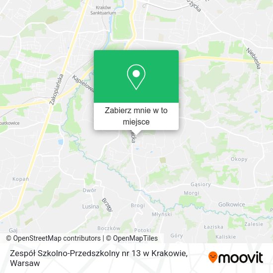 Mapa Zespół Szkolno-Przedszkolny nr 13 w Krakowie