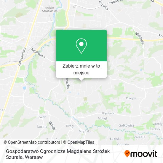 Mapa Gospodarstwo Ogrodnicze Magdalena Stróżek Szurała