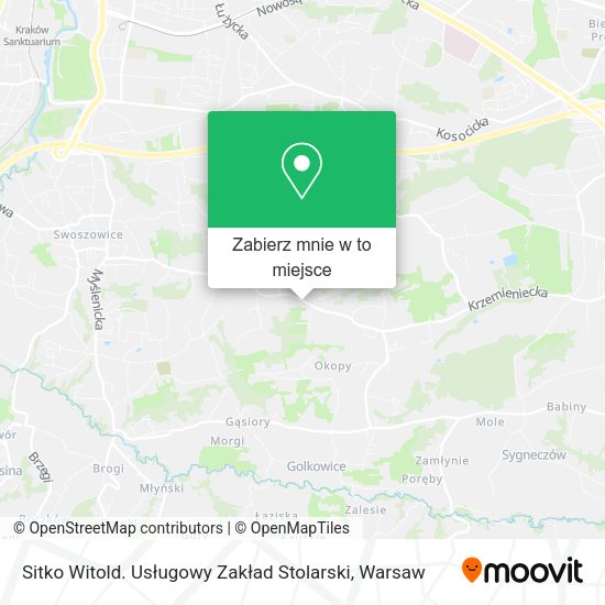 Mapa Sitko Witold. Usługowy Zakład Stolarski