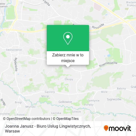 Mapa Joanna Janusz - Biuro Usług Lingwistycznych