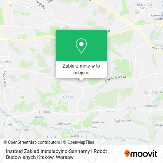 Mapa Instbud Zakład Instalacyjno-Sanitarny i Robót Budowlanych Kraków