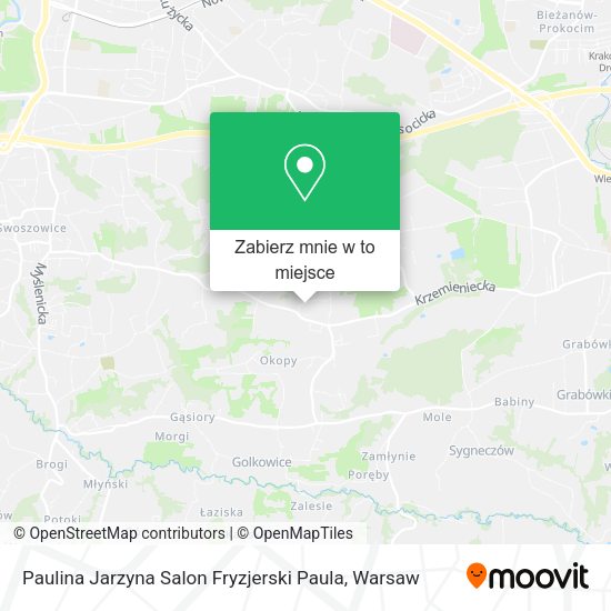 Mapa Paulina Jarzyna Salon Fryzjerski Paula