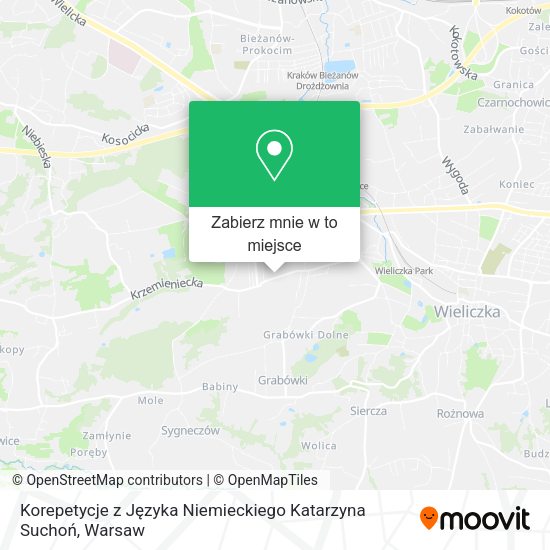 Mapa Korepetycje z Języka Niemieckiego Katarzyna Suchoń