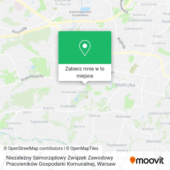 Mapa Niezależny Samorządowy Związek Zawodowy Pracowników Gospodarki Komunalnej