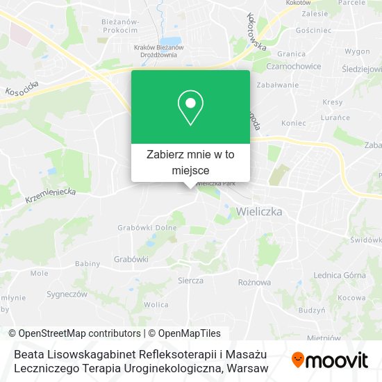 Mapa Beata Lisowskagabinet Refleksoterapii i Masażu Leczniczego Terapia Uroginekologiczna