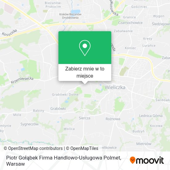 Mapa Piotr Gołąbek Firma Handlowo-Usługowa Polmet