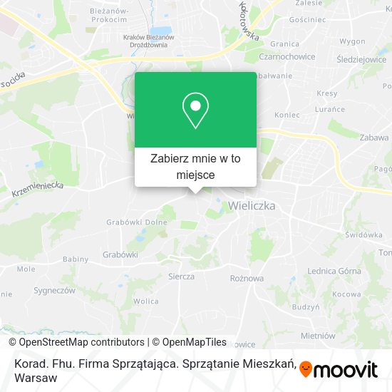 Mapa Korad. Fhu. Firma Sprzątająca. Sprzątanie Mieszkań