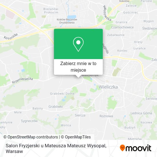 Mapa Salon Fryzjerski u Mateusza Mateusz Wysopal