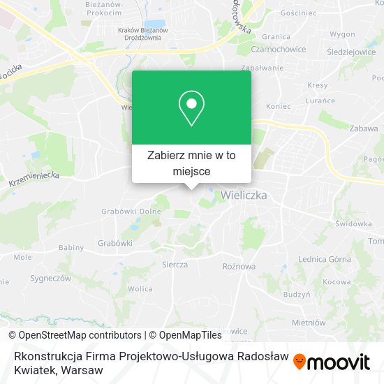 Mapa Rkonstrukcja Firma Projektowo-Usługowa Radosław Kwiatek