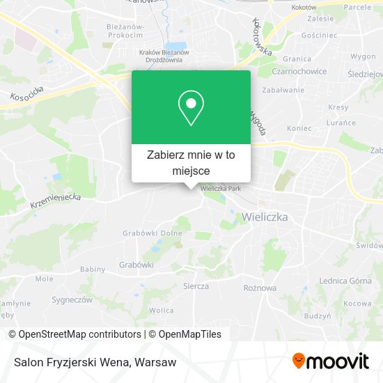 Mapa Salon Fryzjerski Wena