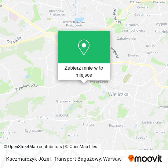 Mapa Kaczmarczyk Józef. Transport Bagażowy