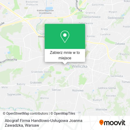 Mapa Abcgraf Firma Handlowo-Usługowa Joanna Zawadzka