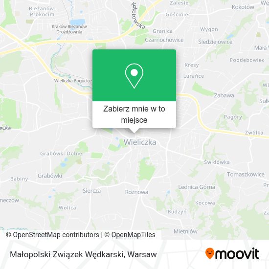 Mapa Małopolski Związek Wędkarski