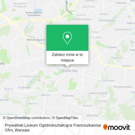 Mapa Prywatnel Liceum Ogólnokształcące Franciszkanów Ofm