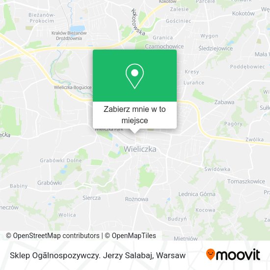 Mapa Sklep Ogãlnospozywczy. Jerzy Salabaj