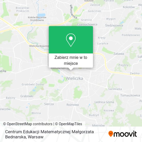 Mapa Centrum Edukacji Matematycznej Małgorzata Bednarska