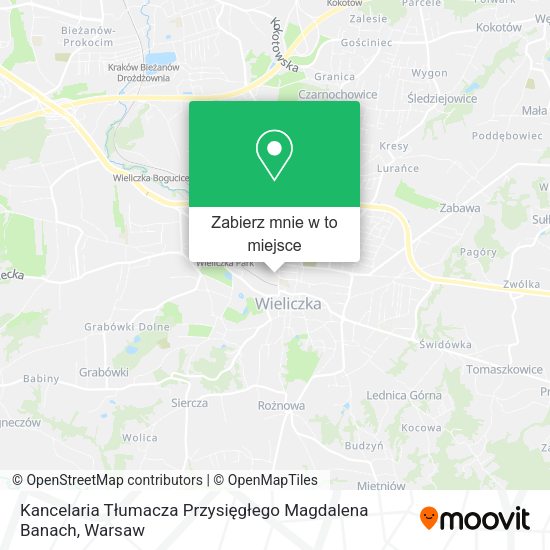 Mapa Kancelaria Tłumacza Przysięgłego Magdalena Banach