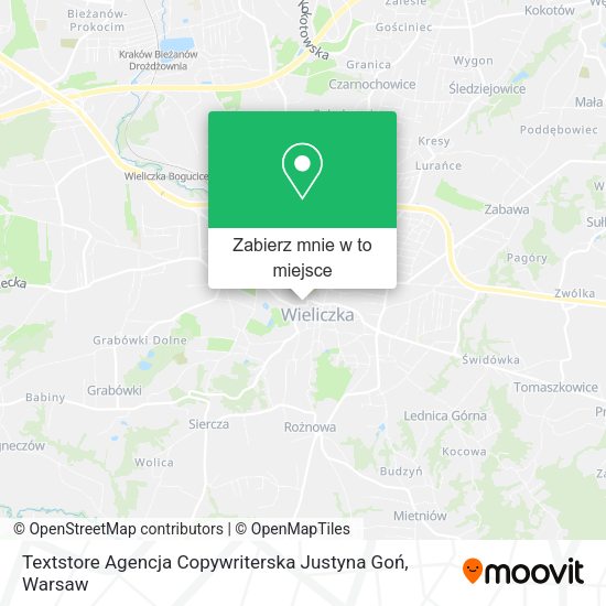 Mapa Textstore Agencja Copywriterska Justyna Goń