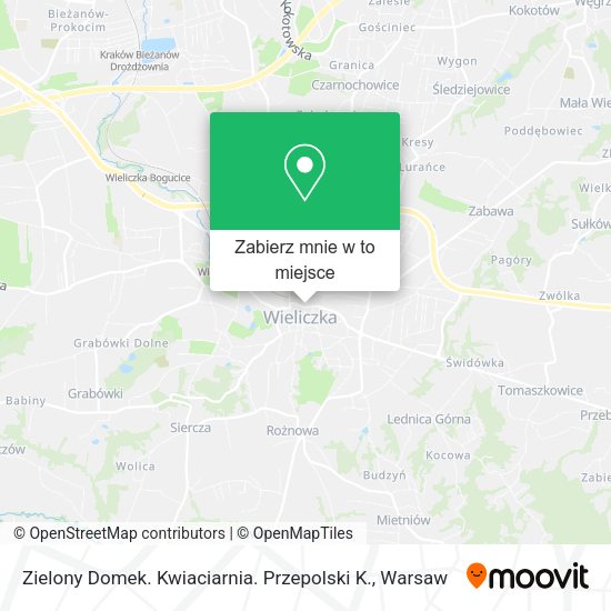 Mapa Zielony Domek. Kwiaciarnia. Przepolski K.