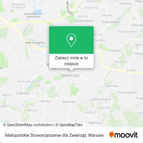 Mapa Małopolskie Stowarzyszenie dla Zwierząt