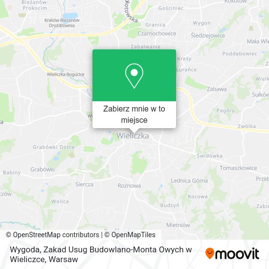 Mapa Wygoda, Zakad Usug Budowlano-Monta Owych w Wieliczce