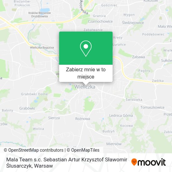 Mapa Mala Team s.c. Sebastian Artur Krzysztof Sławomir Ślusarczyk