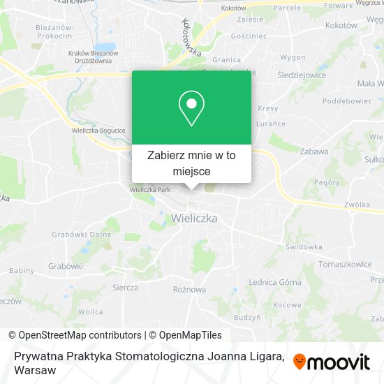 Mapa Prywatna Praktyka Stomatologiczna Joanna Ligara