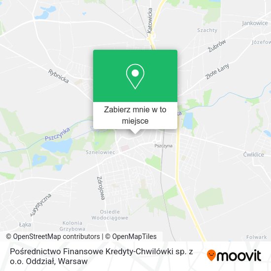 Mapa Pośrednictwo Finansowe Kredyty-Chwilówki sp. z o.o. Oddział