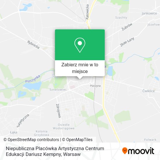 Mapa Niepubliczna Placówka Artystyczna Centrum Edukacji Dariusz Kempny