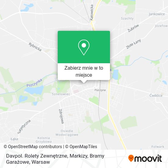 Mapa Davpol. Rolety Zewnętrzne, Markizy, Bramy Garażowe