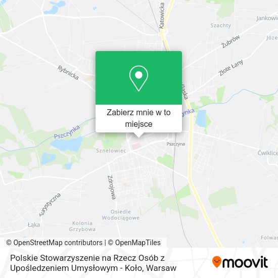 Mapa Polskie Stowarzyszenie na Rzecz Osób z Upośledzeniem Umysłowym - Koło