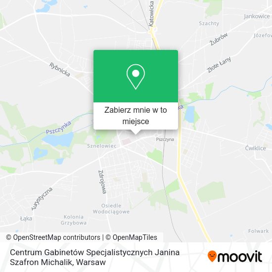 Mapa Centrum Gabinetów Specjalistycznych Janina Szafron Michalik