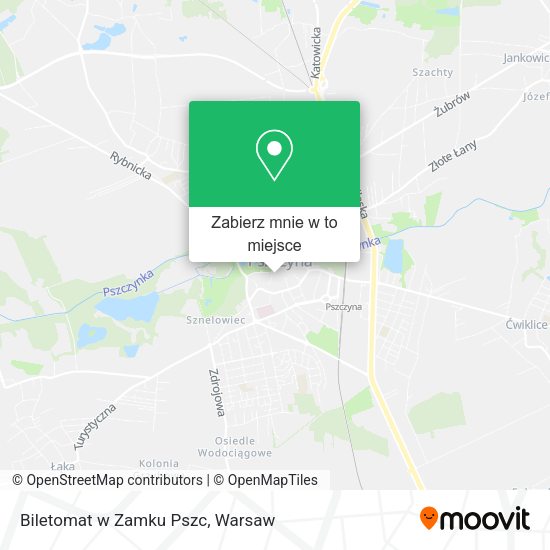 Mapa Biletomat w Zamku Pszc