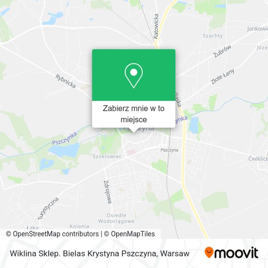 Mapa Wiklina Sklep. Bielas Krystyna Pszczyna