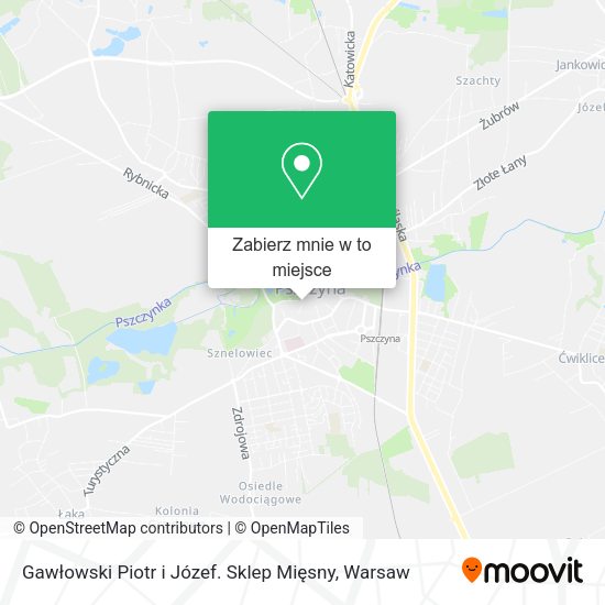 Mapa Gawłowski Piotr i Józef. Sklep Mięsny