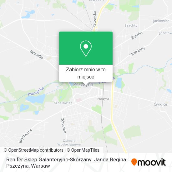 Mapa Renifer Sklep Galanteryjno-Skórzany. Janda Regina Pszczyna