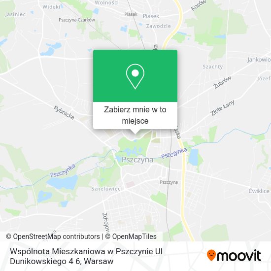 Mapa Wspólnota Mieszkaniowa w Pszczynie Ul Dunikowskiego 4 6