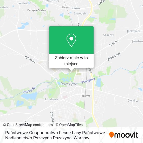 Mapa Państwowe Gospodarstwo Leśne Lasy Państwowe. Nadleśnictwo Pszczyna Pszczyna