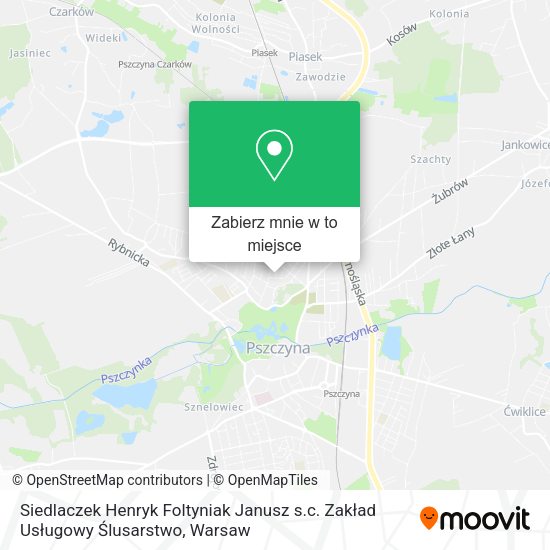 Mapa Siedlaczek Henryk Foltyniak Janusz s.c. Zakład Usługowy Ślusarstwo