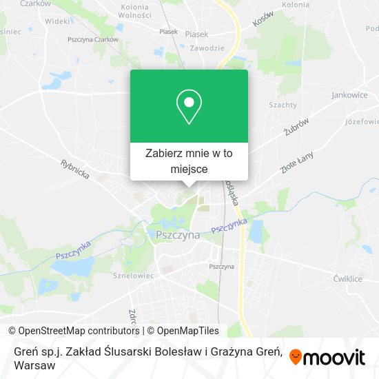 Mapa Greń sp.j. Zakład Ślusarski Bolesław i Grażyna Greń