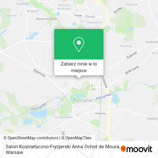 Mapa Salon Kosmetyczno-Fryzjerski Anna Ochot de Moura