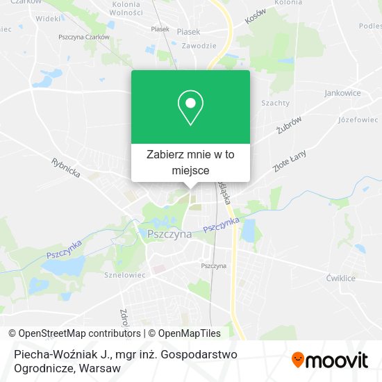 Mapa Piecha-Woźniak J., mgr inż. Gospodarstwo Ogrodnicze