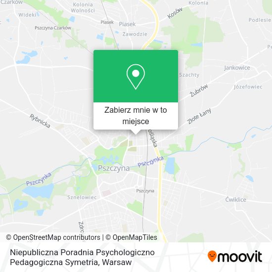 Mapa Niepubliczna Poradnia Psychologiczno Pedagogiczna Symetria