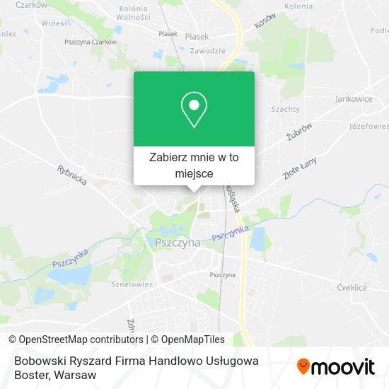 Mapa Bobowski Ryszard Firma Handlowo Usługowa Boster