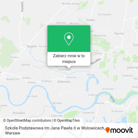 Mapa Szkoła Podstawowa Im Jana Pawła II w Wolowicach