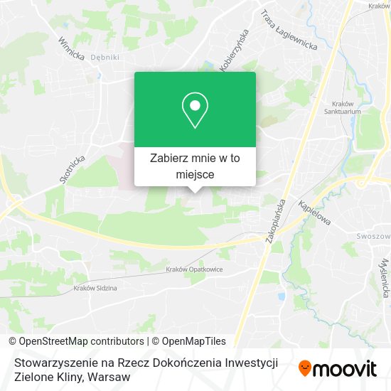 Mapa Stowarzyszenie na Rzecz Dokończenia Inwestycji Zielone Kliny