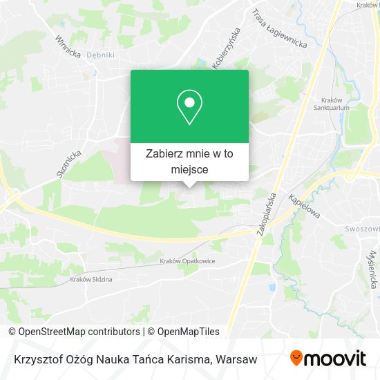 Mapa Krzysztof Ożóg Nauka Tańca Karisma