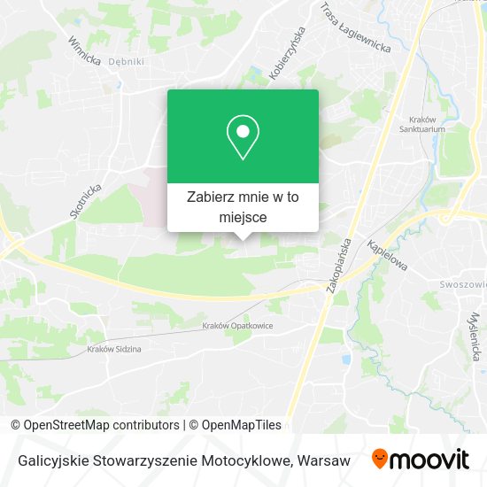 Mapa Galicyjskie Stowarzyszenie Motocyklowe