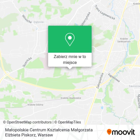 Mapa Małopolskie Centrum Kształcenia Małgorzata Elżbieta Piskorz